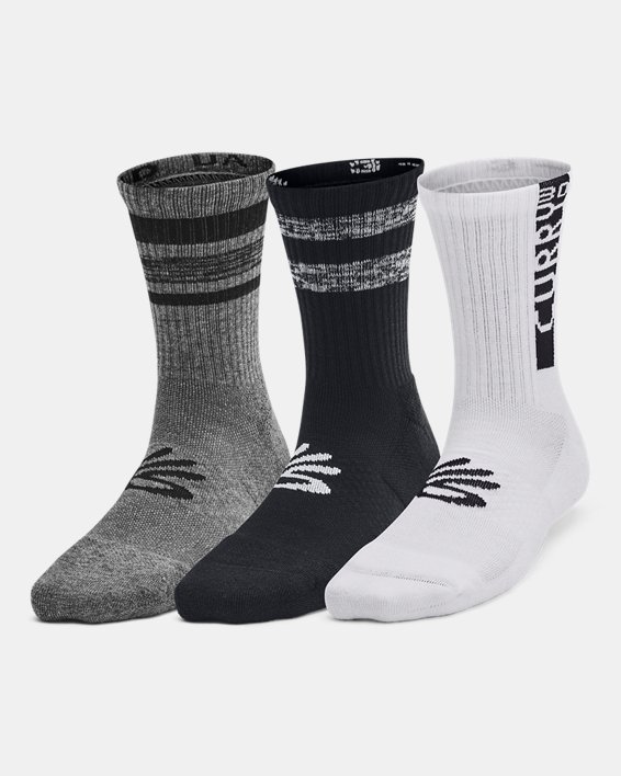 Kids' Curry 3-Maker 3-Pack Mid-Crew Socks | Under Armour Kids' Curry 3-Maker 3-Pack Mid-Crew Socks | Under Armour